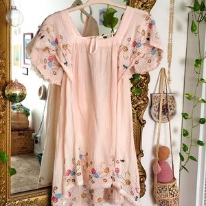 Anthropologie Embroidered Tunic
